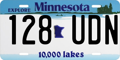 MN license plate 128UDN