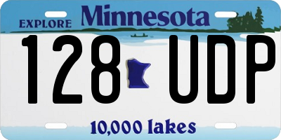 MN license plate 128UDP