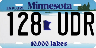 MN license plate 128UDR