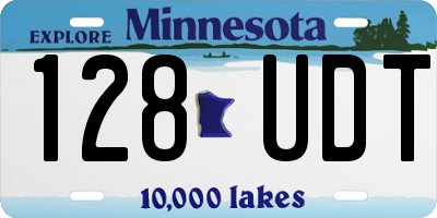 MN license plate 128UDT