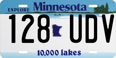 MN license plate 128UDV