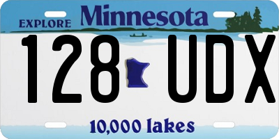 MN license plate 128UDX