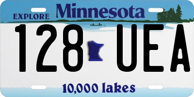MN license plate 128UEA