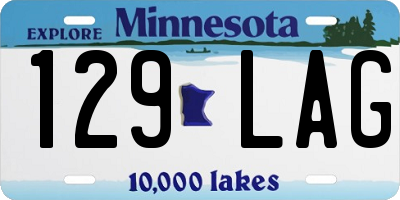 MN license plate 129LAG