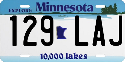 MN license plate 129LAJ