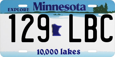 MN license plate 129LBC