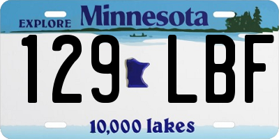 MN license plate 129LBF