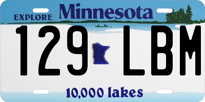 MN license plate 129LBM