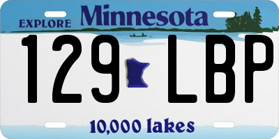 MN license plate 129LBP
