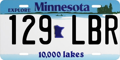 MN license plate 129LBR