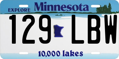 MN license plate 129LBW