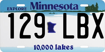 MN license plate 129LBX