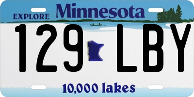 MN license plate 129LBY