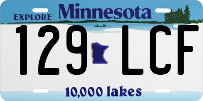 MN license plate 129LCF