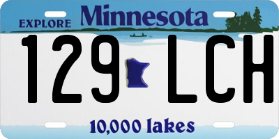 MN license plate 129LCH