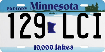 MN license plate 129LCI