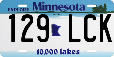 MN license plate 129LCK