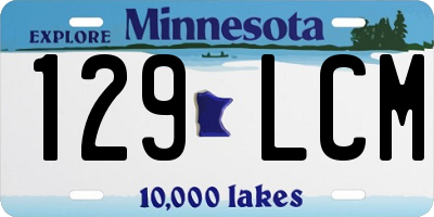 MN license plate 129LCM
