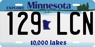 MN license plate 129LCN