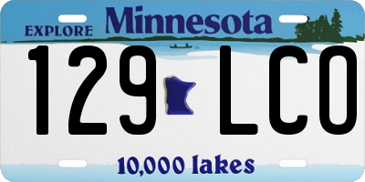 MN license plate 129LCO