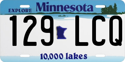 MN license plate 129LCQ