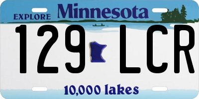 MN license plate 129LCR
