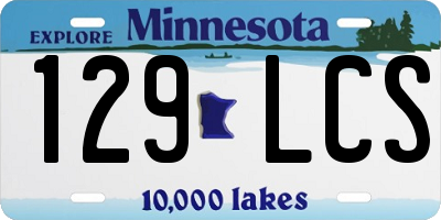 MN license plate 129LCS