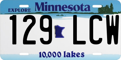 MN license plate 129LCW