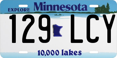 MN license plate 129LCY
