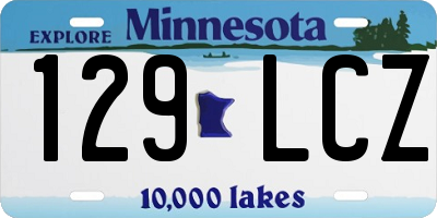 MN license plate 129LCZ