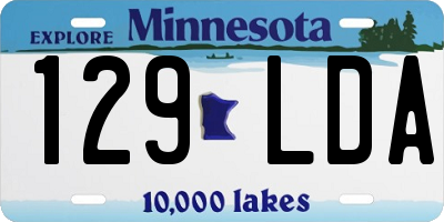 MN license plate 129LDA