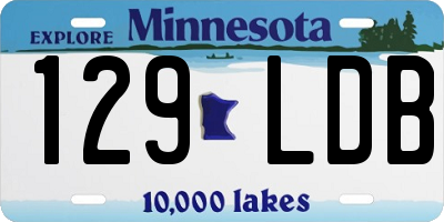 MN license plate 129LDB