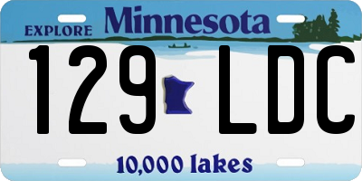 MN license plate 129LDC