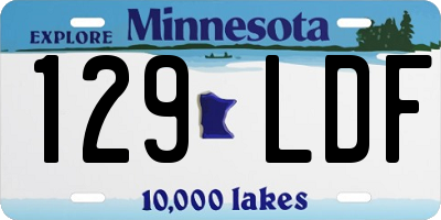 MN license plate 129LDF