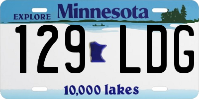 MN license plate 129LDG