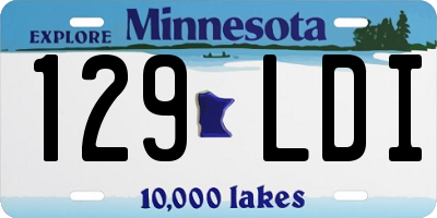 MN license plate 129LDI