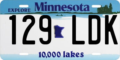 MN license plate 129LDK