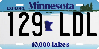 MN license plate 129LDL