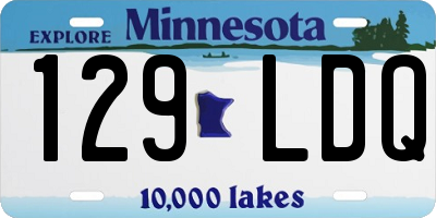 MN license plate 129LDQ