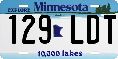 MN license plate 129LDT