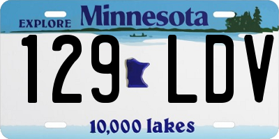 MN license plate 129LDV