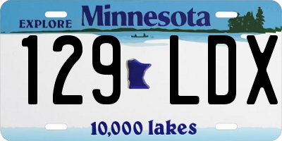 MN license plate 129LDX