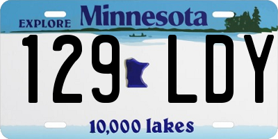 MN license plate 129LDY