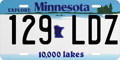 MN license plate 129LDZ