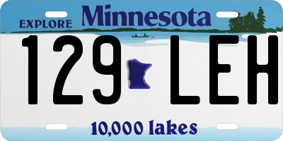 MN license plate 129LEH