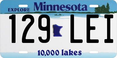 MN license plate 129LEI