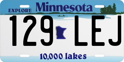 MN license plate 129LEJ