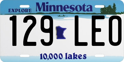 MN license plate 129LEO