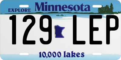 MN license plate 129LEP