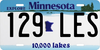 MN license plate 129LES